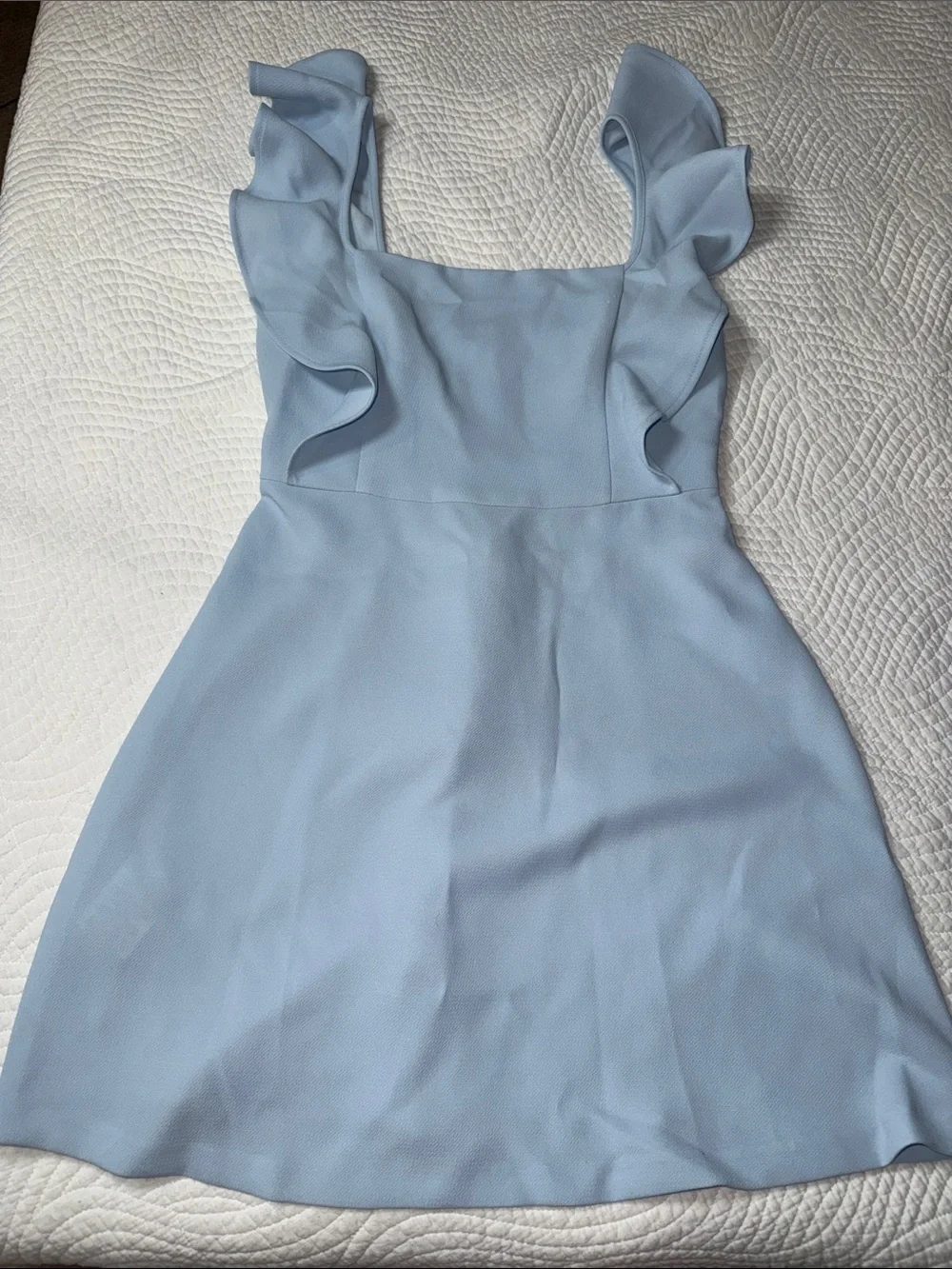 BCBGeneration Baby Blue Ruffle Mini Dress - Picture 1 of 12